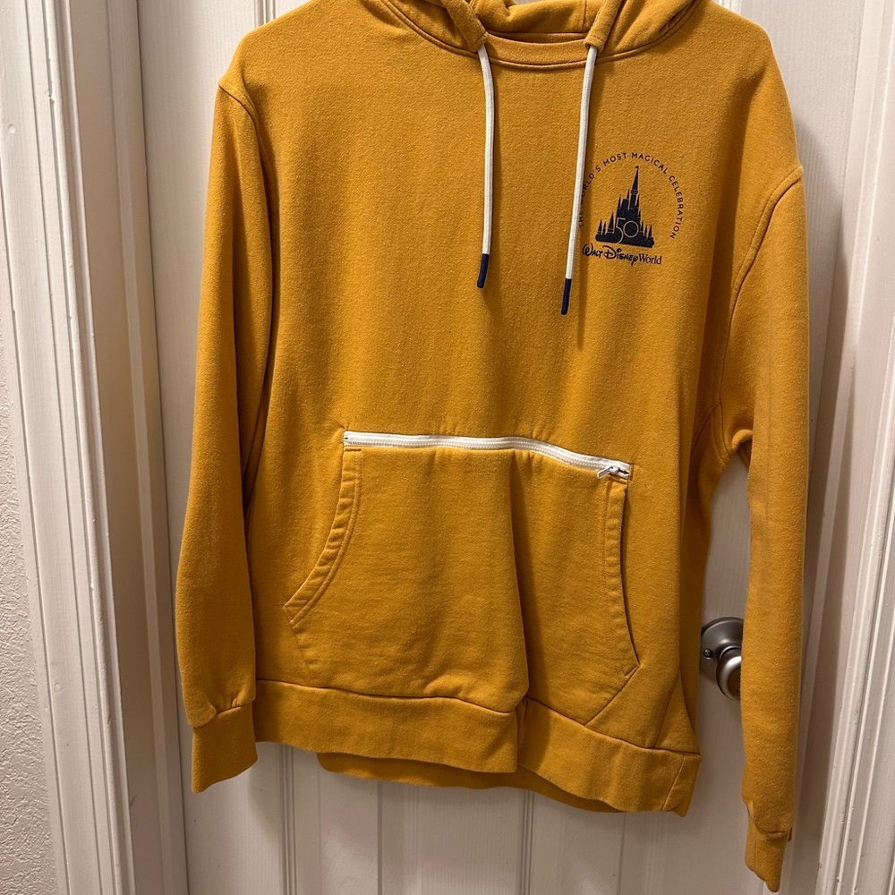 Disney Mustard Yellow 50th Anniversary Hoodie Sweater